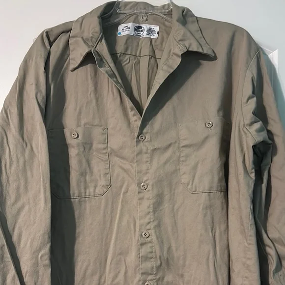 Red Kap Tan Work Shirt - Picture 2 of 4